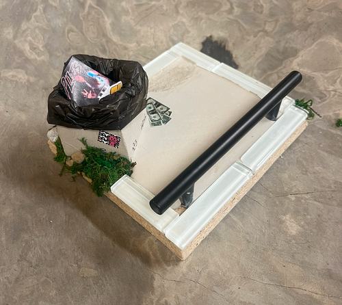 223 Fingerboard Spot Park Trash Can Rail Combo 6x6