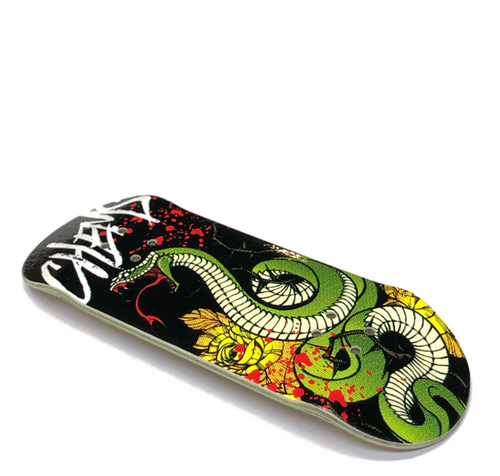 Chems Venomous Fingerboard Deck Black Mid Pro 33x96 Eggy Chems Venomous Fingerboard Deck Black Mid Pro 33x96 Eggy