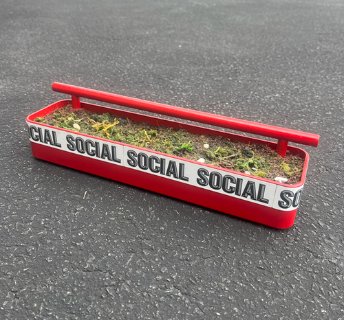 Social Planter Rail FIngerboard Obstical Red 3x3x12 Social Planter Rail FIngerboard Obstical Red 3x3x12