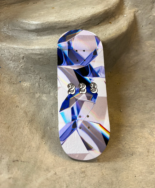 223 Mosaic Fingerboard Deck Purple Silver 35x99 OG 223 Mosaic Fingerboard Deck Purple Silver 35x99 OG