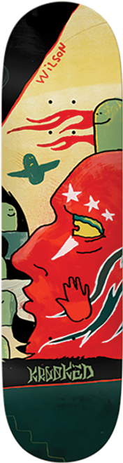 KROOKED WILSON THREE STAR SKATEBOARD DECK-8.5