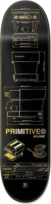 PRIMITIVE MCCLUNG DOUBLE SHOT SKATEBOARD DECK-8.12 BLACK