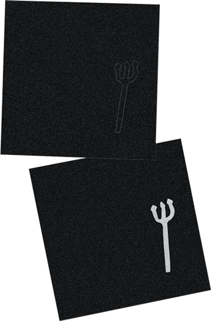 WORLD INDUSTRIES PITCHFORK PITCHFORK DIE CUT SQUARES 4PCS 10x10)