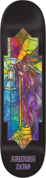 ZERO ARUNSKI STAINED GLASS HERMIT SKATEBOARD DECK-8.5 w/ grip