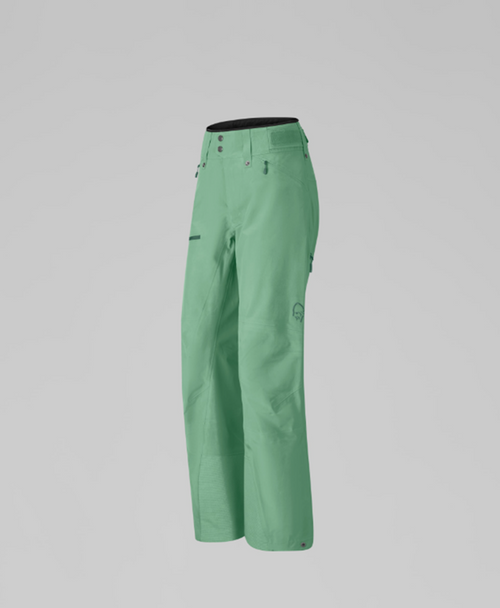 Norrona Lofoten GoreTex Womens Insulated Snow Pants Jungle Green