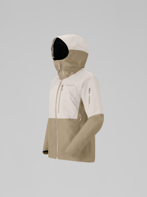 Norrona Lofoten GoreTex Womens Snow Jacket Oatmeal