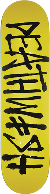 DEATHWISH OG DEATHSPRAY SKATEBOARD DECK 8.0 YLW/BLK with jessup DEATHWISH OG DEATHSPRAY SKATEBOARD DECK 8.0 YLW/BLK with jessup