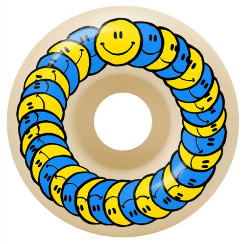 Spitfire Spanky Long F4 Happy Wheels Set Yellow Blue 52/99 Spitfire Spanky Long F4 Happy Wheels Set Yellow Blue 52/99