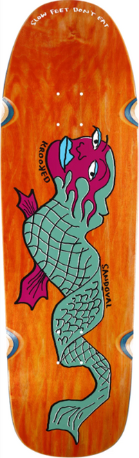 Krooked Sandoval Slow Feet Skateboard Deck Orange 9.81 wb14.37 Krooked Sandoval Slow Feet Skateboard Deck Orange 9.81 wb14.37