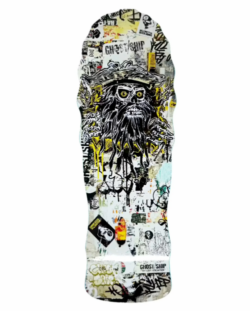 Ghostship Blackbeard Rip II Skateboard Deck Black White 10.36 wb14.5 Ghostship Blackbeard Rip II Skateboard Deck Black White 10.36 wb14.5