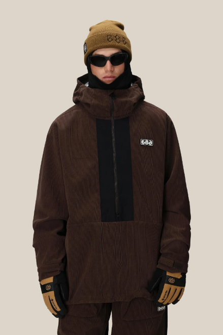 686 Ghost 2.5L Anorak Jacket Mens Coffee Corduroy