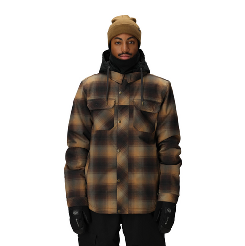 686 Woodland Insulated Jacket Mens Caramel Plaid