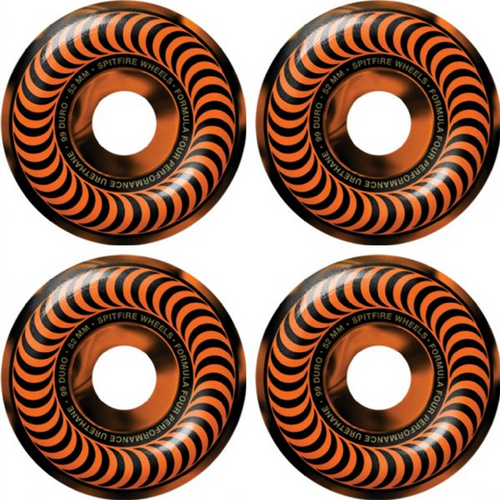 Spitfire Thrasher F4 Classic Wheels Set Orange Swirl 52mm/99a