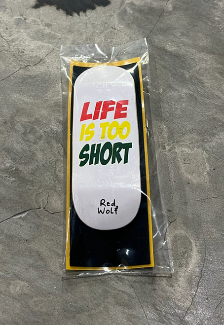 Red Wolf Life Fingerboard Deck White 34x93