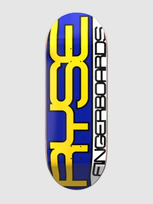 RYSE Logo Fingerboard Blue Yellow 34mm MidGuard OG RYSE Logo Fingerboard Blue Yellow 34mm MidGuard OG