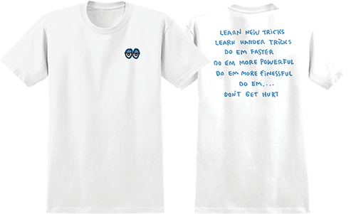 KROOKED NEW TRICKS SS TSHIRT LARGE WHT/BLU/BLK/WHT