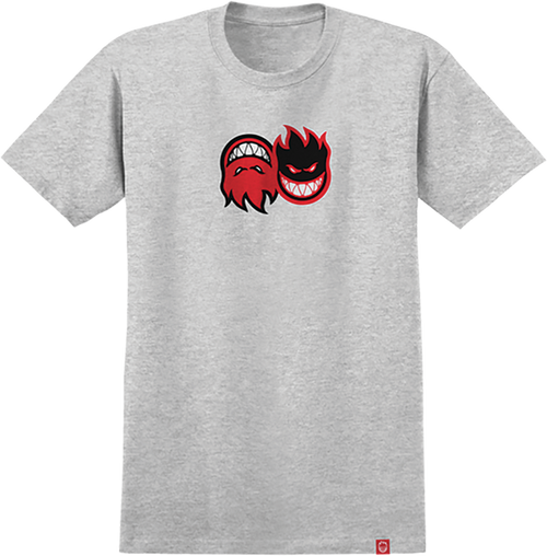 SPITFIRE ETERNAL FILL SS TSHIRT LARGE HEATHER GREY/RED/BLK/WHT