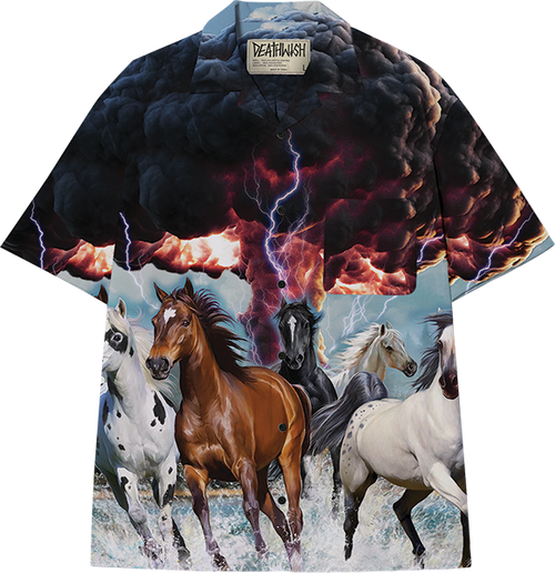 DEATHWISH POST MODERN BUTTON UP SS TSHIRT XL