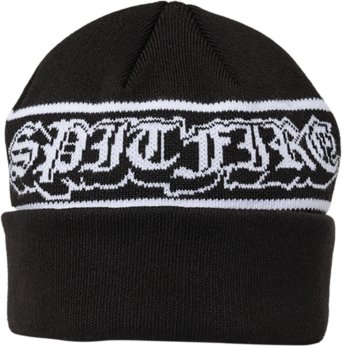 SPITFIRE OLD E DROP CUFF BEANIE BLACK/WHITE