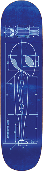 ALIEN WORKSHOP BLUEPRINT SKATEBOARD DECK-8.75