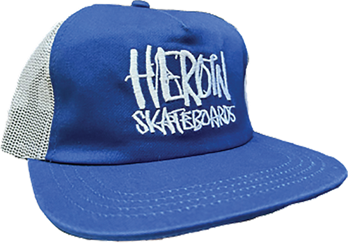 HEROIN MARKER MESH TRUCKER HAT ADJ-ROYAL BLUE