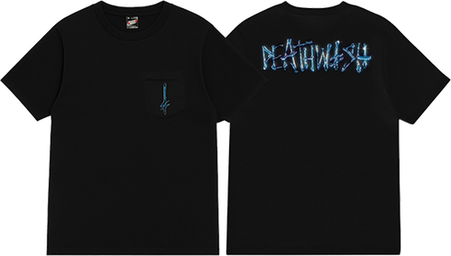 DEATHWISH CHROME POCKET SS TSHIRT LARGE BLK