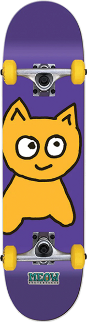 MEOW BIG CAT SKATEBOARD COMPLETE 7.5 PURPLE