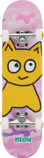 MEOW LOGO SKATEBOARD COMPLETE 7.5 CAMO PINK