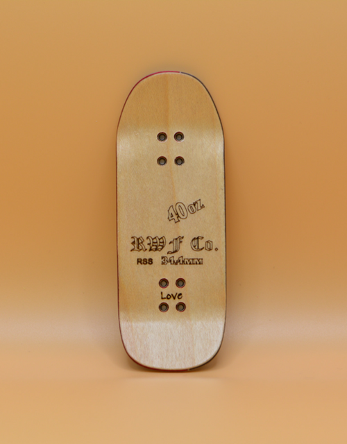 Red Wolf Happy Little Trees Fingerboard Deck Blue 34x94