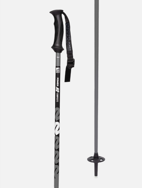 K2 Power Composite Ski Poles 2026 Gunmetal 52in