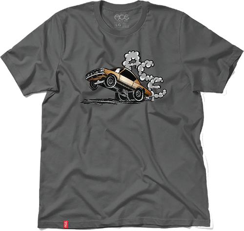 ACE BURNOUT SS TSHIRT SMALL CHARCOAL