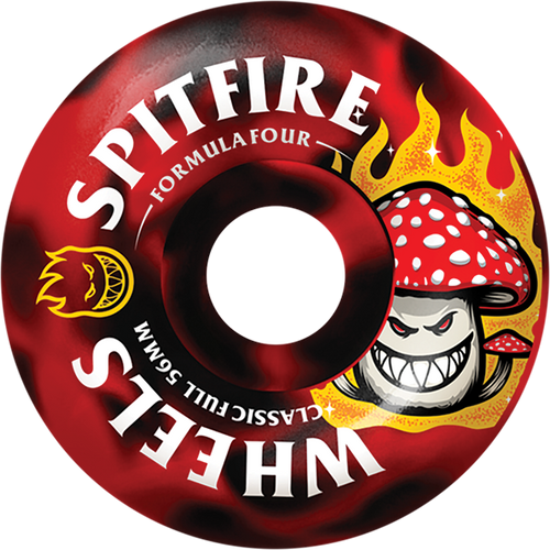 SPITFIRE F4 99A CLASSIC FULL SHROOM BIGHEAD 56mm RED/BLK WHEELS SET