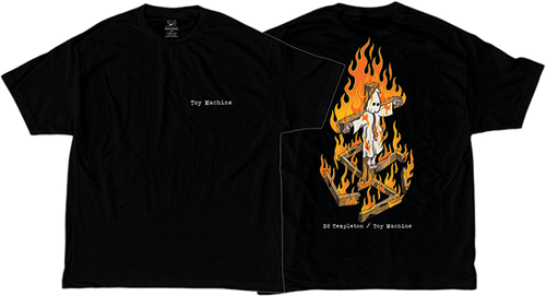 TOY MACHINE CHARRED CROSS TSHIRT SS TSHIRT SMALL BLACK