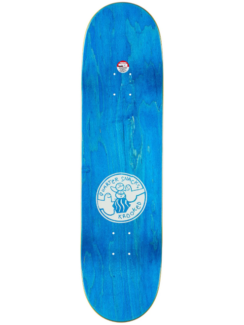 Krooked Snackman Skateboard Deck Black Glitter Yellow 8.5