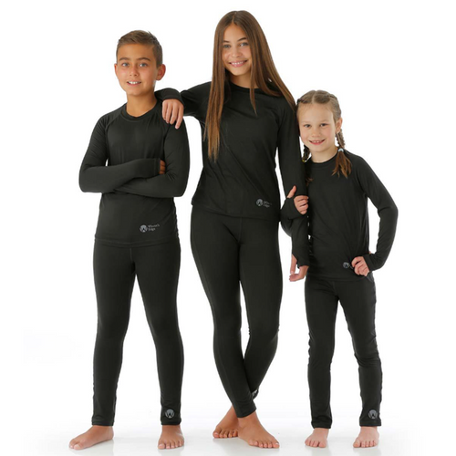 WintersEdge Light Weight Base Layer Top Youth Charcoal Large