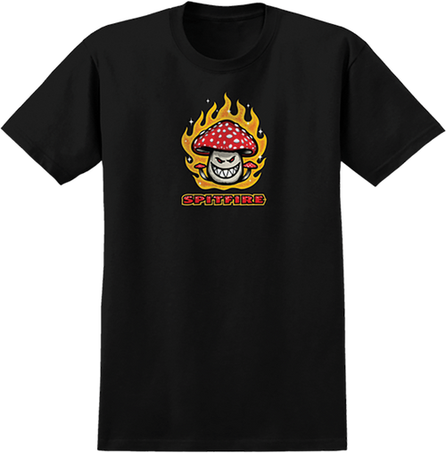 SPITFIRE MUSHROOM BIGHEAD SS TSHIRT SMALL BLACK/RED