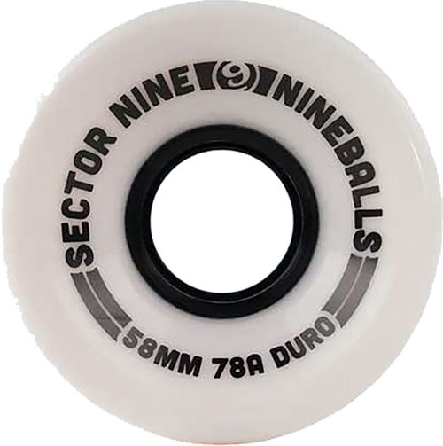SECTOR 9 NINEBALLS 61mm 78a OPAQUE WHITE WHEELS SET