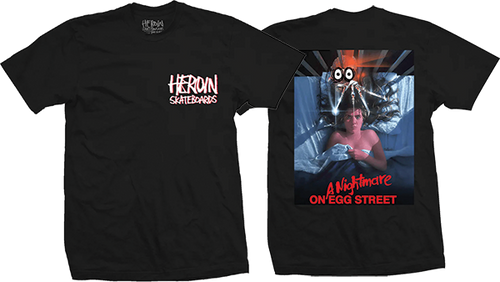 HEROIN NIGHTMARE ON EGG STREET SS TSHIRT MEDIUM BLK