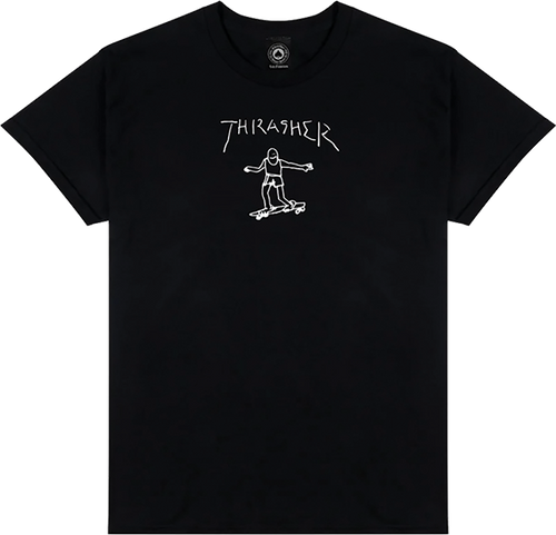 THRASHER GONZ LOGO SS TSHIRT LARGE BLACK/WHITE
