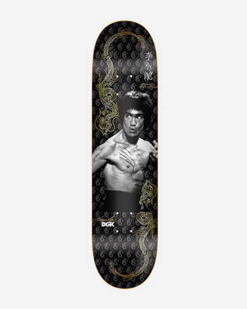 DGK Bruce Lee Balanced Embroidered Skateboard Deck Black 8.25