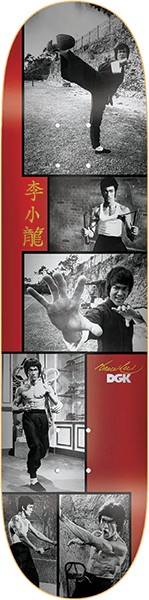 DGK BRUCE LEE LEGEND SKATEBOARD DECK 8.5 RED FOIL