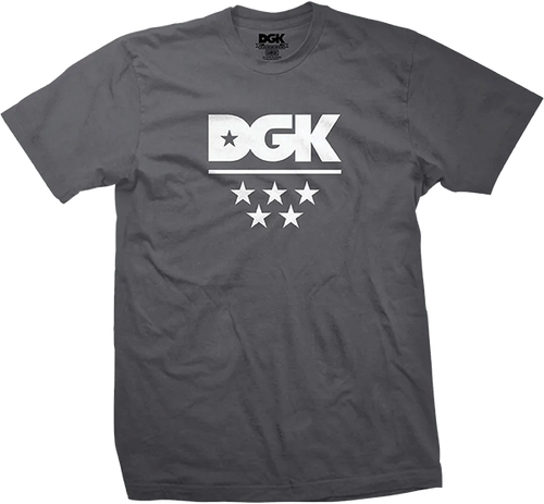 DGK ALL STAR - SHORT SLEEVE TSHIRT XLARGE CHARCOAL