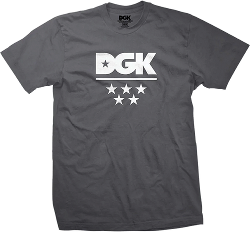 DGK ALL STAR - SHORT SLEEVE TSHIRT XXL CHARCOAL
