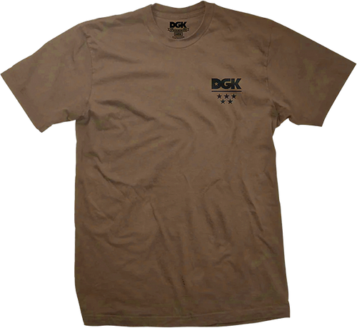 DGK ALL STAR MINI LOGO SHORT SLEEVE TSHIRT MEDIUM DARK CHOCOLATE