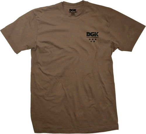 DGK ALL STAR MINI LOGO SHORT SLEEVE TSHIRT LARGE DARK CHOCOLATE