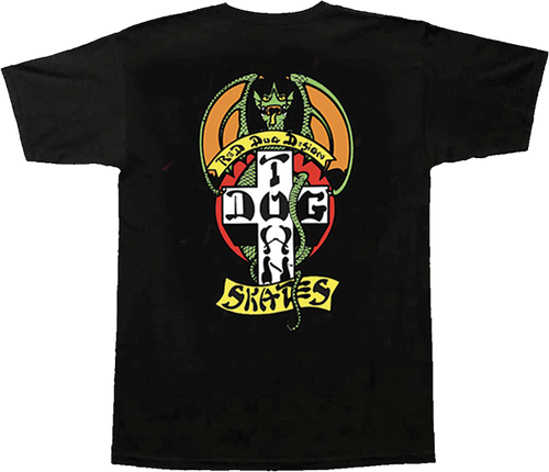 DOGTOWN RED DOG OG 70'S SHORT SLEEVE TSHIRT SMALL BLACK