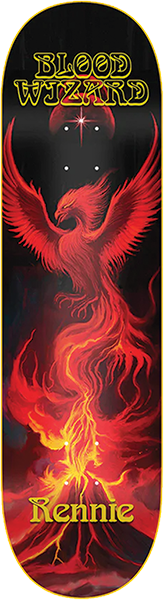 BLOOD WIZARD RENNIE PYRE SKATEBOARD DECK 8.75 w/ grip