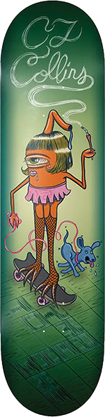 TOY MACHINE COLLINS SECT GIRL SKATEBOARD DECK 8.5