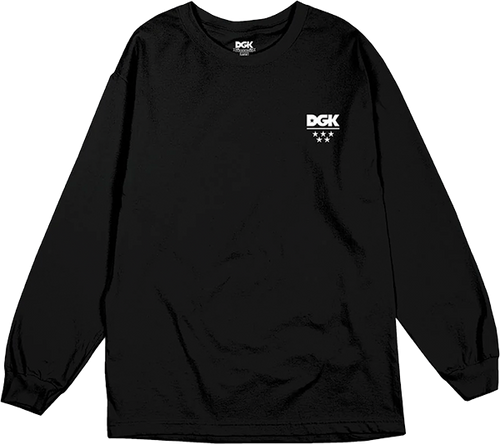 DGK ALL STAR MINI LOGO LONGSLEEVE TSHIRT LARGE BLACK