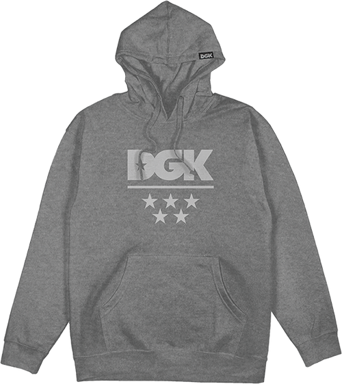 DGK ALL STAR FLEECE HOODIE SWEATSHIRT LARGE CHARCOAL